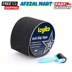 Anti Slip Tape with Roller, 4 Inch x 35 Ft Grip Tape for Stairs Outdoor/Indoor,