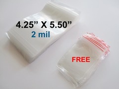 100PC 4.25″ x 5.50″ Clear Small Zip Seal Lock Plastic Bags 2Mil Jewelry Baggies