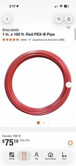 100ft by 1in Pex A Pipe Red Brand New sealed Apollo