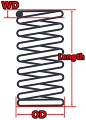 Wire Dia 2-4mm Compression Springs 304 Stainless Steel Shock Absorption Spring