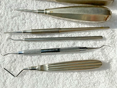 34 Lot of 34 Vintage Branded Dental Tools Picks Tweezers
