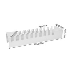 10-Slot Tile Display Rack Tabletop 45° Sample Stand White Iron