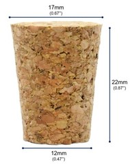 10PK Cork Stoppers, Size #5 – Tapered Shape – Eisco Labs