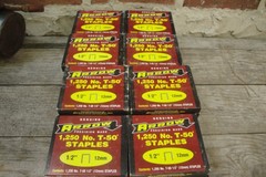 30 BOXES – Arrow T-50 1/2 Inch 12 mm Staples 1,250-CT Each 37,500 Total T50
