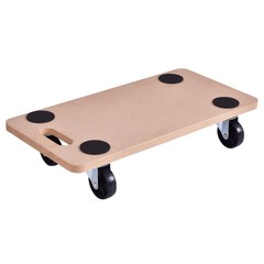 IRONMAX 440lbs Platform Dolly Rectangle Wood Utility Cart Wheeled Transporter