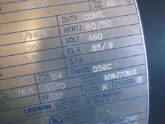 Leeson A6T17EC22G Explosion Proof Motor 111930 1/2-HP 1725-RPM 460-V 3-PH, New