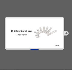 Compression Springs Assortment Kit, 15 Different Sizes 225Pcs Mini Stainless Ste