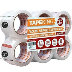 Tape King Clear Packing Tape 3 Inch Wide (2.7mil Thick) – 60 Yards Per Refill…