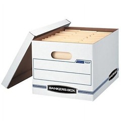 Bankers Box Basic Duty Letter/Legal File Storage Box with Lids, 10 Pack