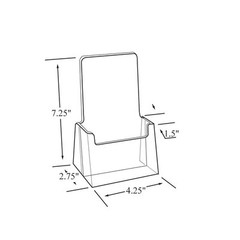 AZM 12 Pack Tri Fold 4″ x 9″Brochure Holder Counter Display with Clear Acrylic