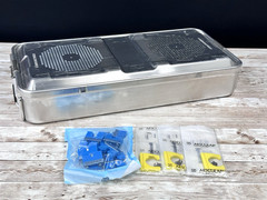 AESCULAP JM440 STERILIZATION CONTAINER CASE W/ TRAY LID 22’’ X 11’’ X 4″ Extras!