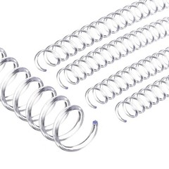 50Pack 11mm(7/16″) Spiral Binding Coils Spirals 80 Sheet Capacity, Transparent