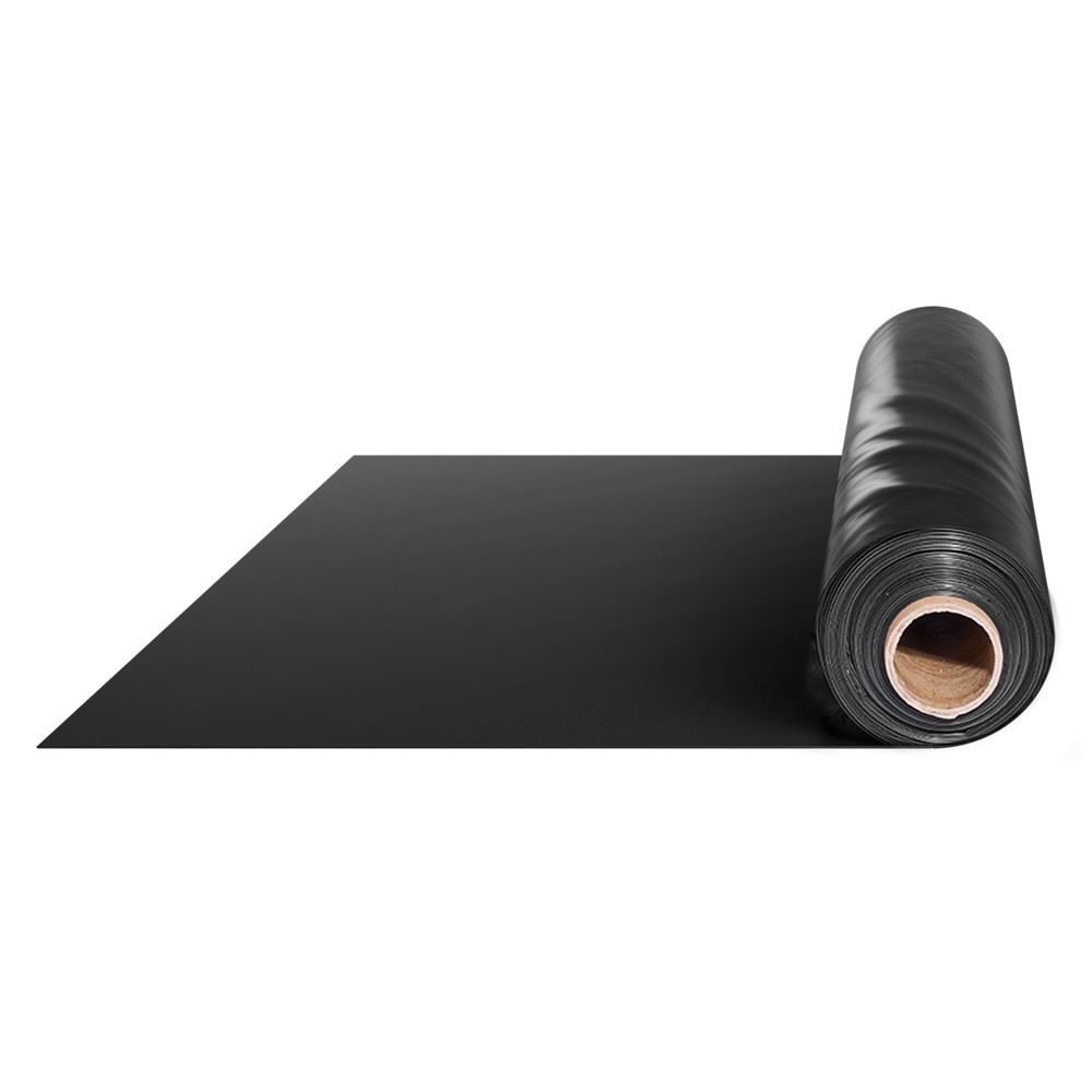 Uimoso 10Mil Plastic Sheeting Roll 5 x 100 FT Heavy Duty Polyethylene Black