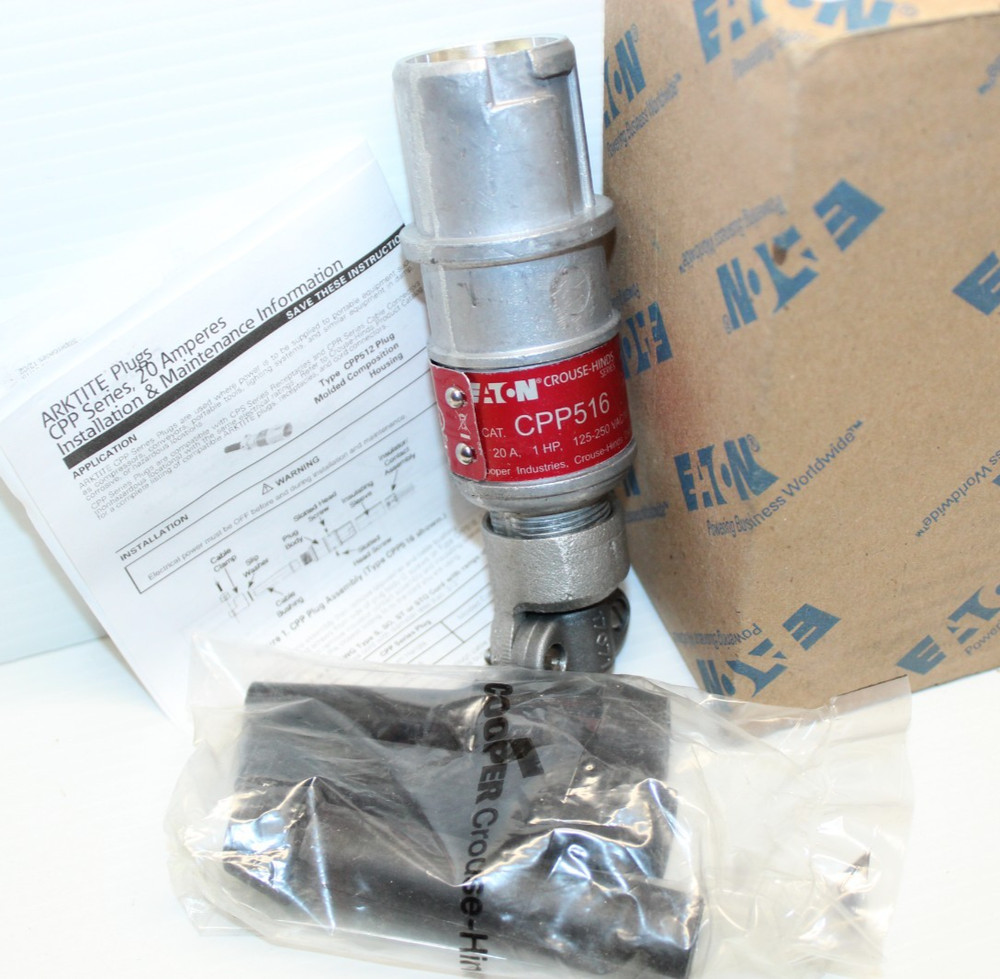 ⭐NEW⭐Eaton Crouse Hinds CPP516 Arktite Delayed Acton Circuit Breaking Plug 20A