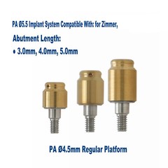 Implant Removable Locat0r Abutment Diameter PA4.5mm For Zimmer AH=3/4/5mm Dental
