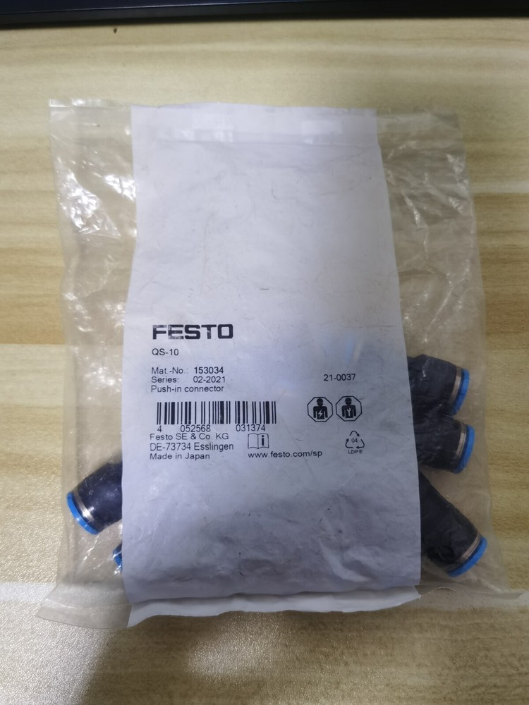 1Bag/10pcs New Festo QS-10 QS10 153034 Fittings Brand #FO