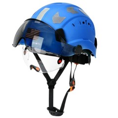 Construction Safety Helmet w/ Built in Goggles Hard Hat Noise Reduction Earmuffs
