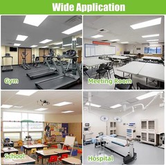 10PC 2×4 LED Flat Panel Light Fixture 5000K Daylight White Color 75W,110-277V AC