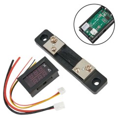 DC 0-100V 50A Voltmeter ammeter LED-Dual Digital Volt Amp Meter Gauge W/ Shunt-