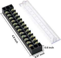 10pcs 5 Sets 12 Positions Dual Row 600V 15A Screw Terminal Strip Blocks with …