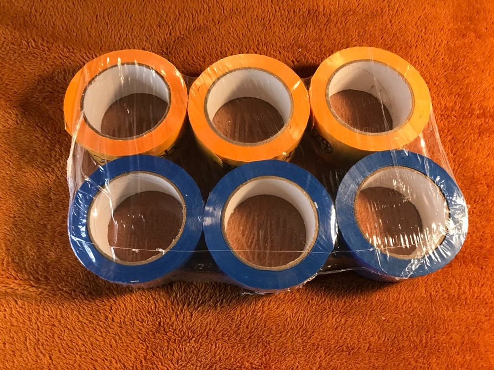 6 Rolls EBAY BRANDED Packaging Tape Blue & Yellow Logo 2″ x 75 yards NEW SEALED!