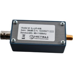 Mistras IL-LP-WS In-Line Low Power AE Preamplifier 26dB 65-1100kHz BNC SMA