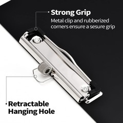 Plastic Clipboard Pen Holder 10% Thicker Low Profile Clip Letter A4 8.5×11 In