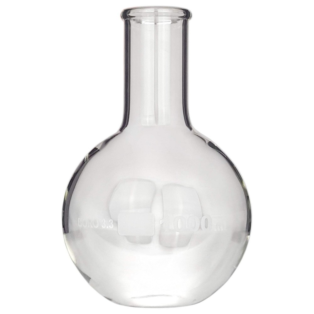 Flask, Flat-Bottom Florence Boiling Flask, Standard Neck, 1000ml capacity. Made