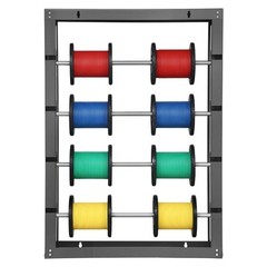 Wire Spool Rack 4 Adjustable Rods Spool Holder Wall Mounted 150 lbs Capacity