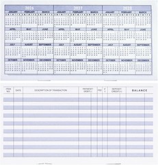 20 Pack Checkbook Register Check Registers for Personal Blank Ledger Transaction