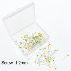 100 Pcs Dental Endo Quartz Fiber Post Straight/Screw Restorative Posts 1.0-1.8mm