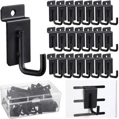 Tandefio 25 Pack J Shaped Slatwall Hooks and Hangers Heavy Duty Slatwall Accesso
