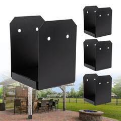 4Pcs 6×6 Concrete Deck Post Anchor Base Adjustable Metal Post Bracket Post Base