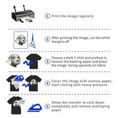 20 Sheets Koala Printable Heat Transfer Paper Iron-on for DARK + Light T-shirt