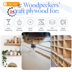 Baltic Birch Plywood 8 x 12 x 1/2 Inch – 12 mm Craft 12″ x 8″, Natural Wood