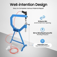 Industrial Pneumatic Planishing Hammer with Stand, Pedal & 1-3″ Anvils