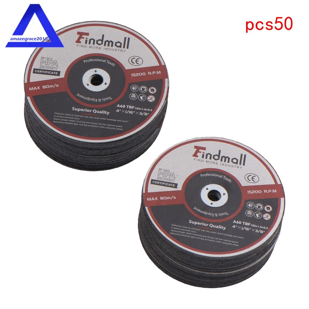 50 Pack – 4″ × 1/16″ × 3/8″ Cut-Off Wheels for Die Grinder Metal Cutting Disc