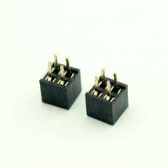 100pcs Pitch 2mm 2×2 Pin 4 Pin Female Double Row Straight Pin PCB Header Strip