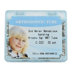 50Sets Dental Buccal Tubes Monoblock Orthodontic 022 Roth MBT 1st 2nd Molar Tube