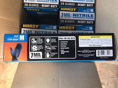 Hardy 68504 Nitrile Gloves 7 mil Strong | HEAVY DUTY | M Medium | Box of 50