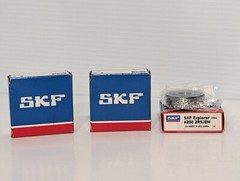 Lot of 3: SKF Explorer 6200-2RSJEM Deep Groove Ball Bearings, Made in Bulgaria