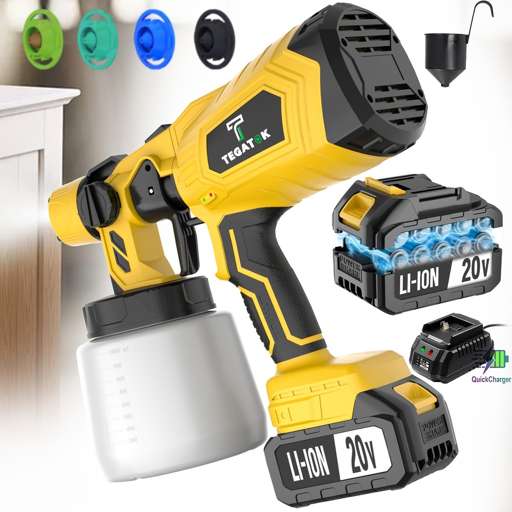20V Wireless Spray Gun, Handheld Rechargeable Painting Gun