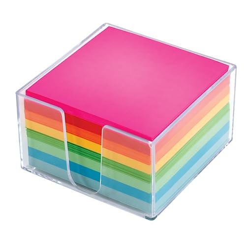 573 – OFFICE DEPOT PLEXI NOTE CUBE UNRULED 500 SHEETS ASSORTED COLORS