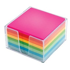 573 – OFFICE DEPOT PLEXI NOTE CUBE UNRULED 500 SHEETS ASSORTED COLORS