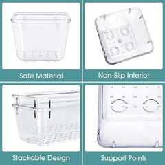 25 PCS Clear Plastic Drawer Organizer Set 4 Sizes Desk Drawer Dividers for Kitch