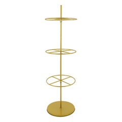 3-Tier Rotatable Round Display Rack for Clothing – Metal Clothes Organizer