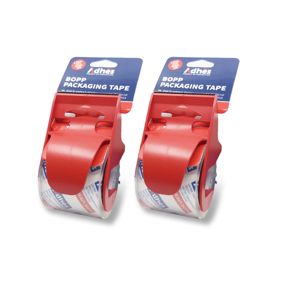 Heavy Duty Packing Tape with Dispenser, 1.88” x 22.2 yd, Clear BOPP Carton Seal
