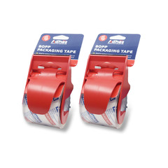 Heavy Duty Packing Tape with Dispenser, 1.88” x 22.2 yd, Clear BOPP Carton Seal