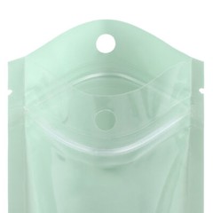 Clear Green Stand Up Resealable Stand Up Plastic Food Packaging Bags Pouches
