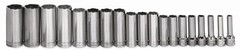 19pc 6 – 25mm 3/8″ Drive, 6 Point Chrome Deep Clip Rail Socket Set Williams USA